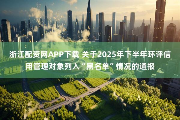 浙江配资网APP下载 关于2025年下半年环评信用管理对象列入“黑名单”情况的通报