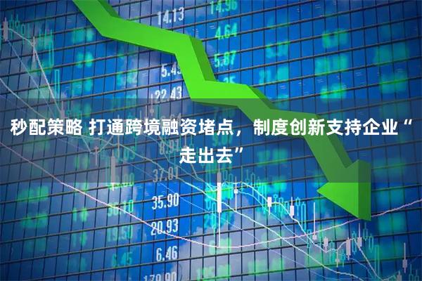 秒配策略 打通跨境融资堵点,制度创新支持企业“走出去”